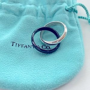 Tiffany & Company Sterling Silver and Titanium Melody Ring Size 7